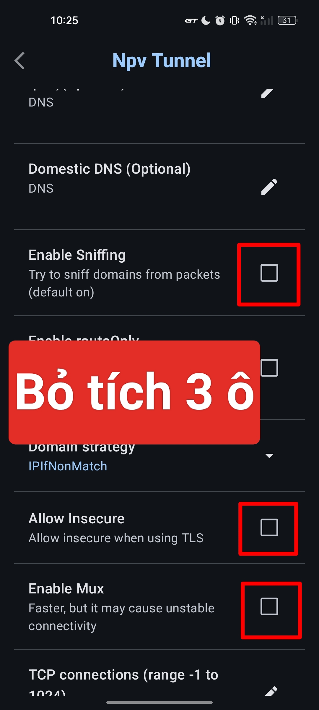 Bật Sniffing