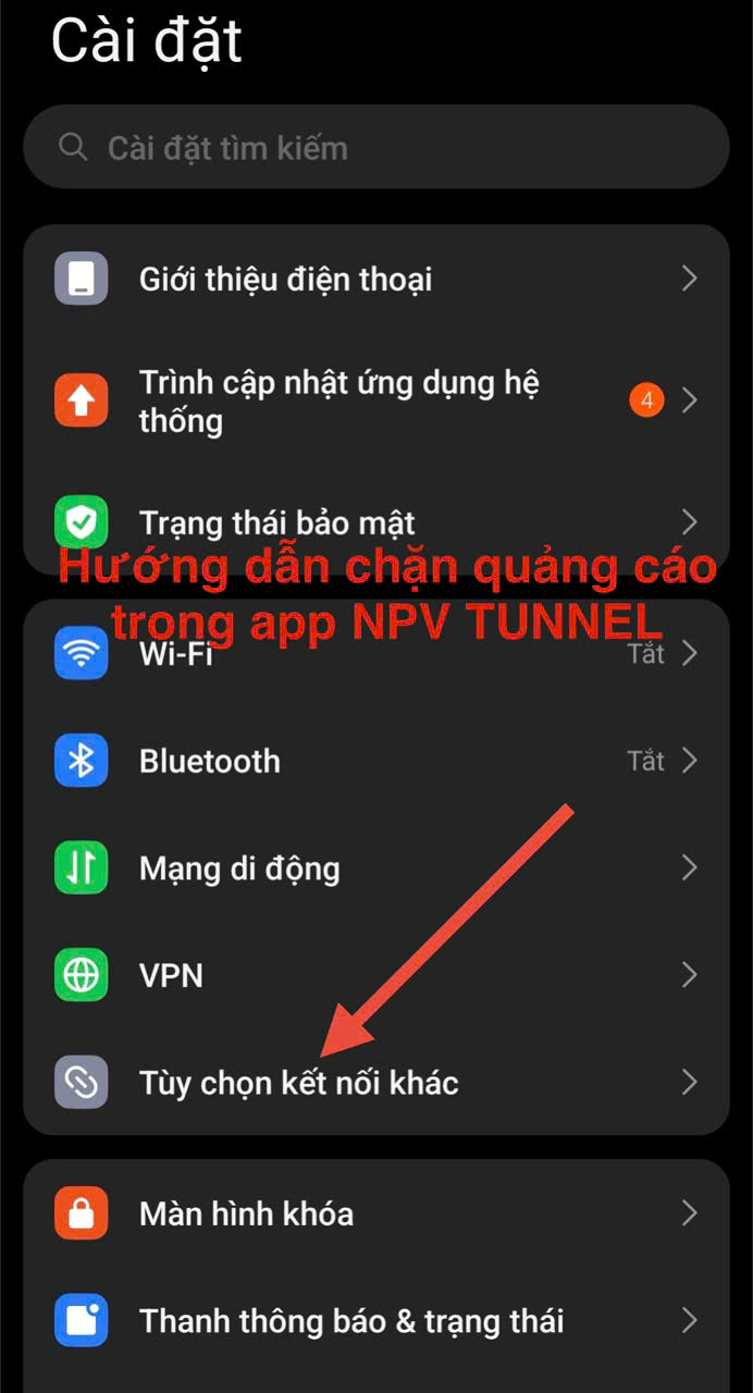 Chọn VPN khác